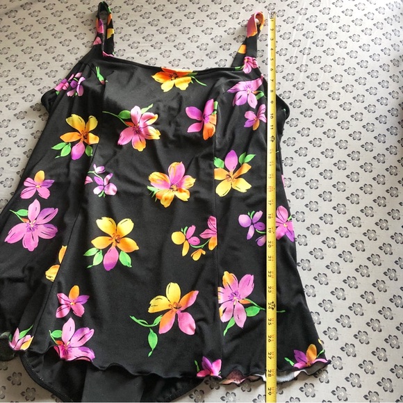 Kathy Ireland Plus Swim dress floral Print - Picture 7 of 7